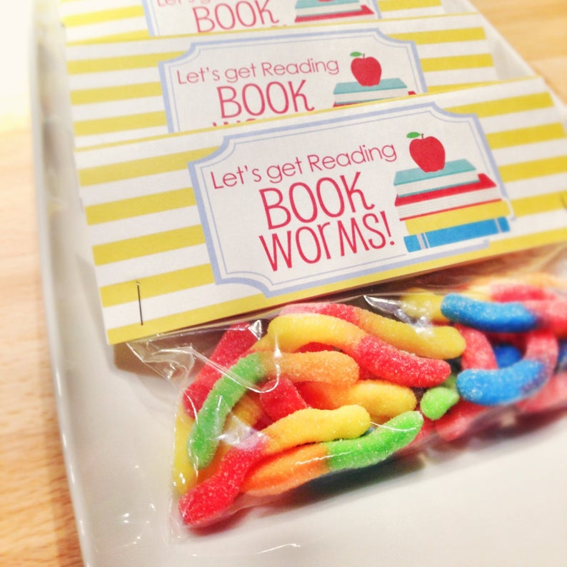 book worm baby shower favor