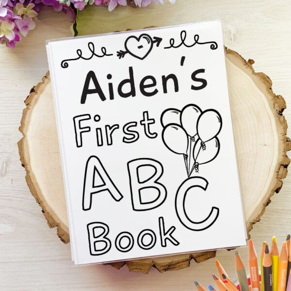 Aiden's baby shower book