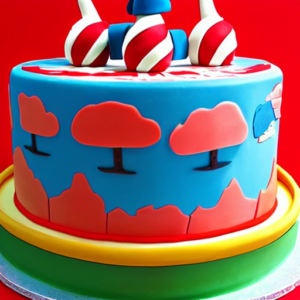 Dr Seuss baby shower cake 