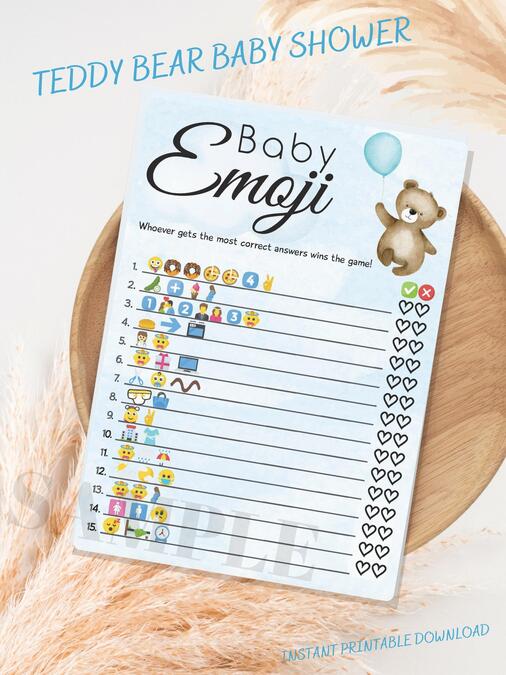 : Bella and Bentley Novelty Teddy Bear Baby Shower Games